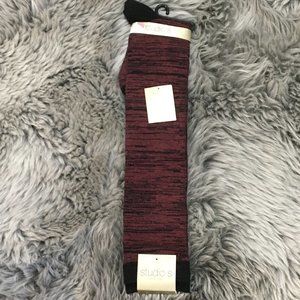 Studio S | Women's Knee High Socks | Burgundy & Black | Size 9-11